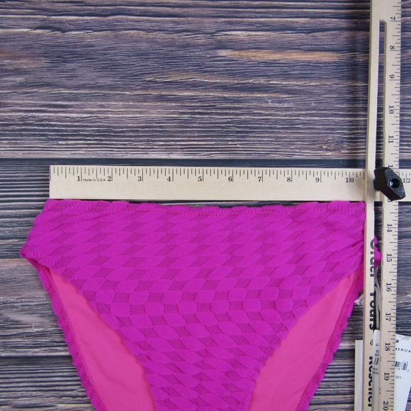 Good American NEW XS Size 0 Pink Jacquard Wave Cheeky Bikini Bottom - Picture 5 of 9